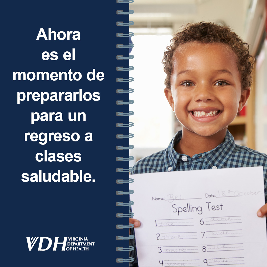 Ahora es el momento de prepararios para un regreso a clases saludable. 