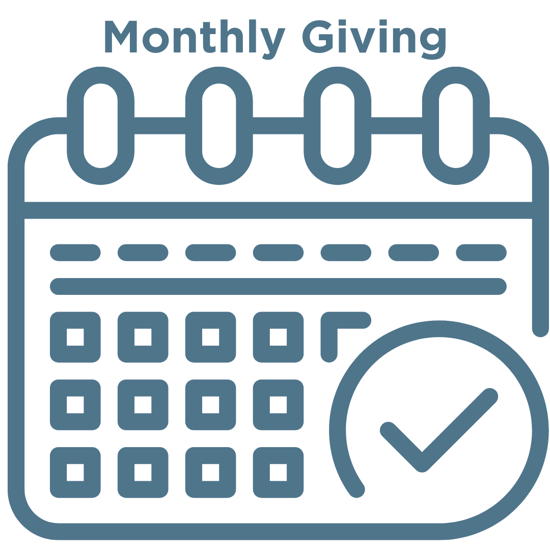 Text says Monthly Giving Image of a calendar icon