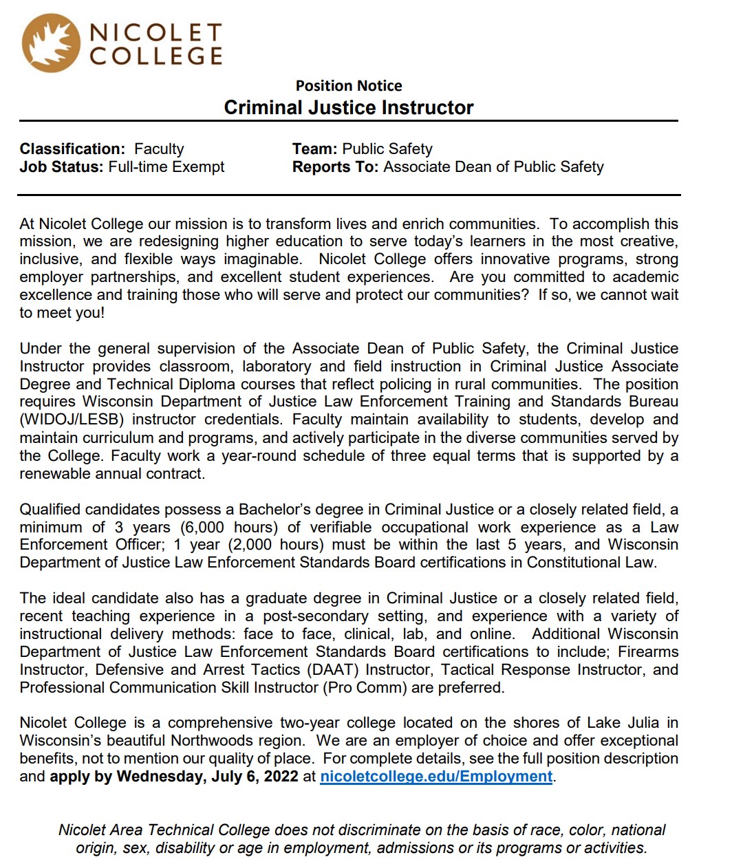 News From the Lac du Flambeau Band of Lake Superior Chippewa Indians