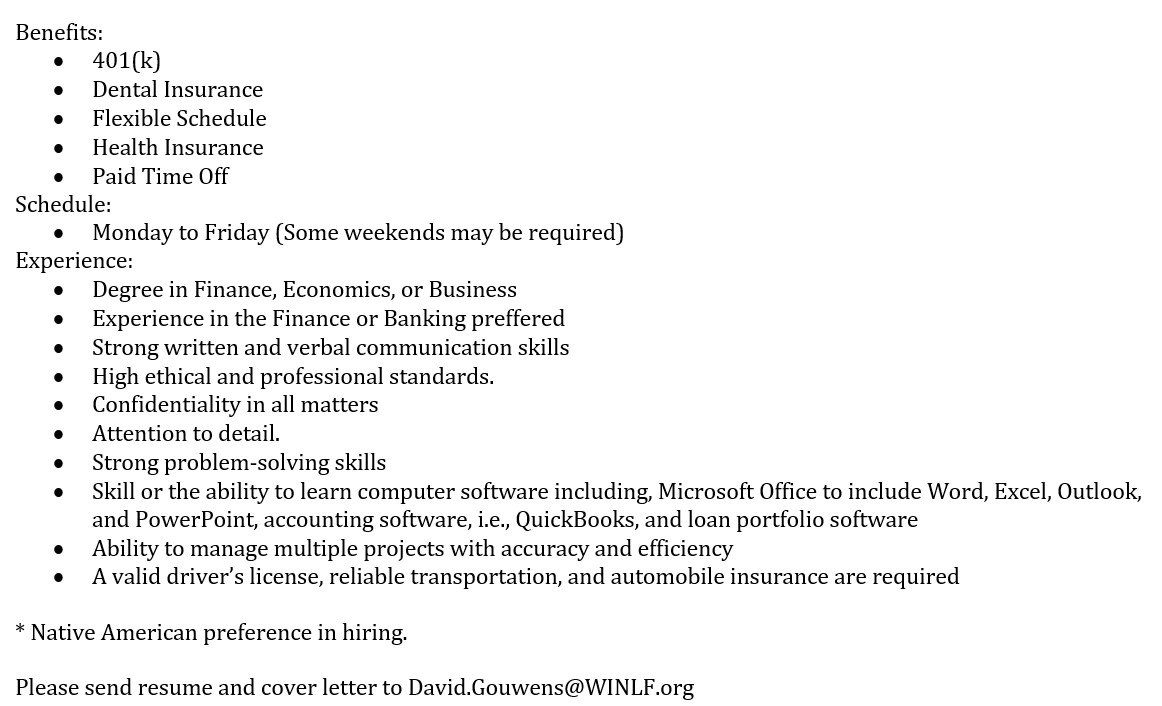 News From the Lac du Flambeau Band of Lake Superior Chippewa Indians