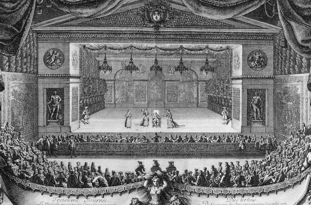 1674 performance of Le Malade imaginaire at Versailles before Louis XIV and his court