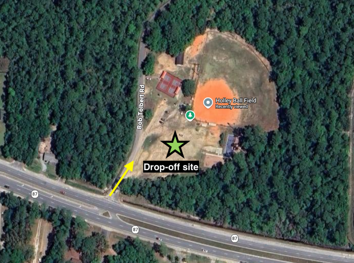 Aerial view of Lenny James Tolbert Memorial Park