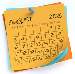 August 2025 calendar page