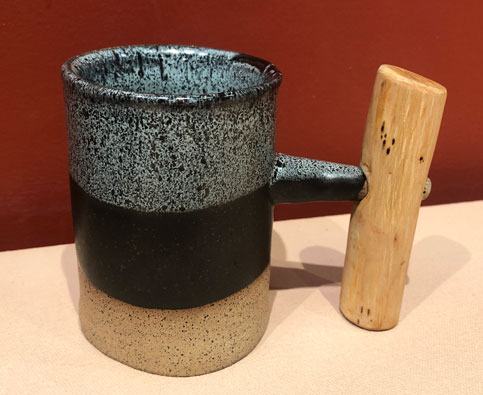 Mug  with wooden handle by Steve Licari