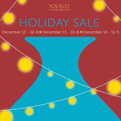 Yourist Studio Gallery Holiday Show and Sale 2025 graphic