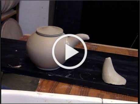 Throwing a teapot spout video