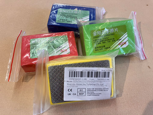 Diamond sanding pads