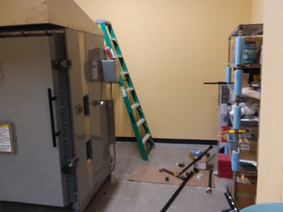 Installing the gas kiln