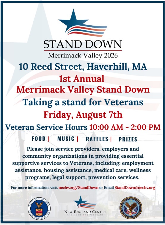 **Alt text:** Promotional flyer for a “Family Storytelling Retreat” at Easter Seals in Franklin, New Hampshire, Friday, August 7 through Sunday, August 9. The free retreat is for veterans and military families and is designed to strengthen connection, communication, and shared understanding. A filmstrip on the left shows families participating in group storytelling and art activities. Camp Resilience and Homefront Strong logos appear on the right. Registration: camp-resilience.org/event-details/military-storytelling-retreat.