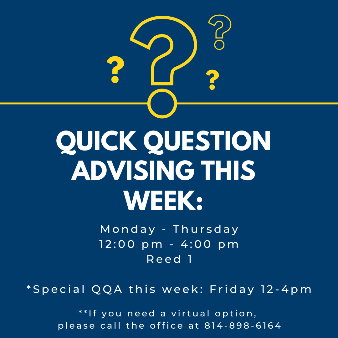 Your Weekly Advising Scoop
