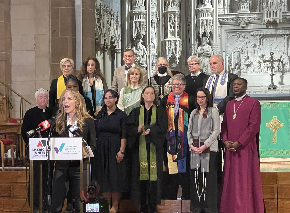 AU's Rachel Laser and plaintiffs announcing lawsuit over MO. abortion bans