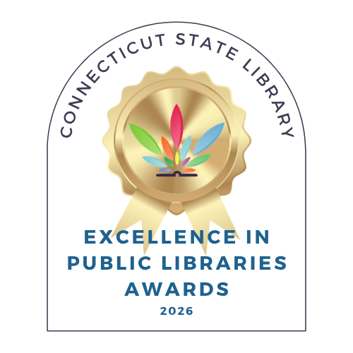 Decorative image of the CT State Library Excellence in Public Libraries Awards logo for 2026.