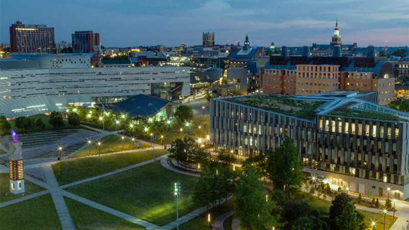 An aerial photo of the UC campus by Andrew Higley.