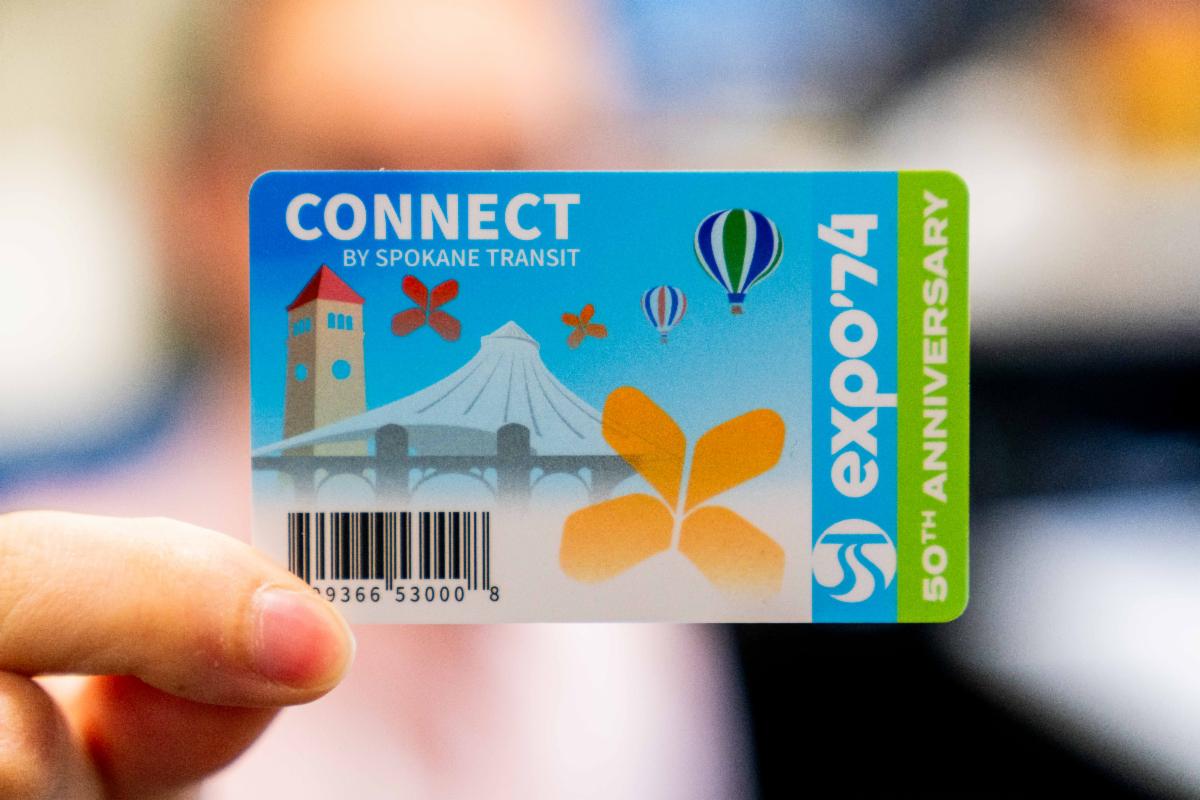 A closeup photo of the limited edition, Expo '74 Connect card