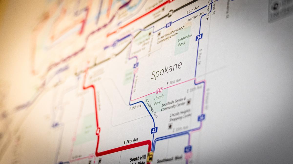 A photo of the STA system map
