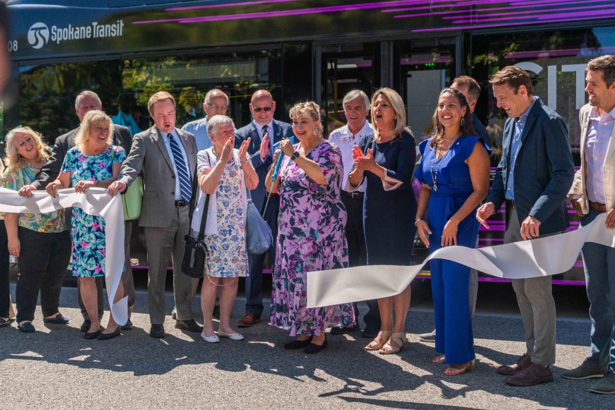 A photo of Susan at the City Line ribbon cutting