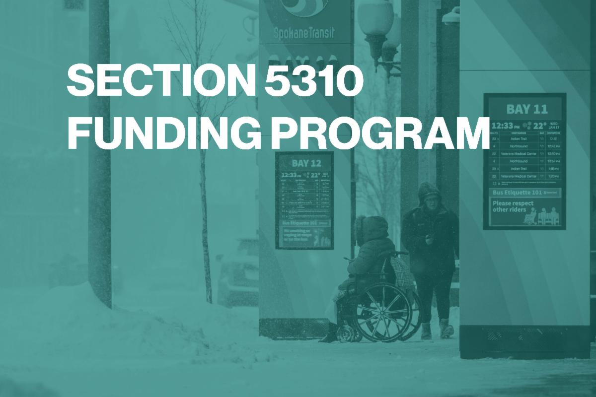 A green monotone banner with the headline Section 5310 Funding Program