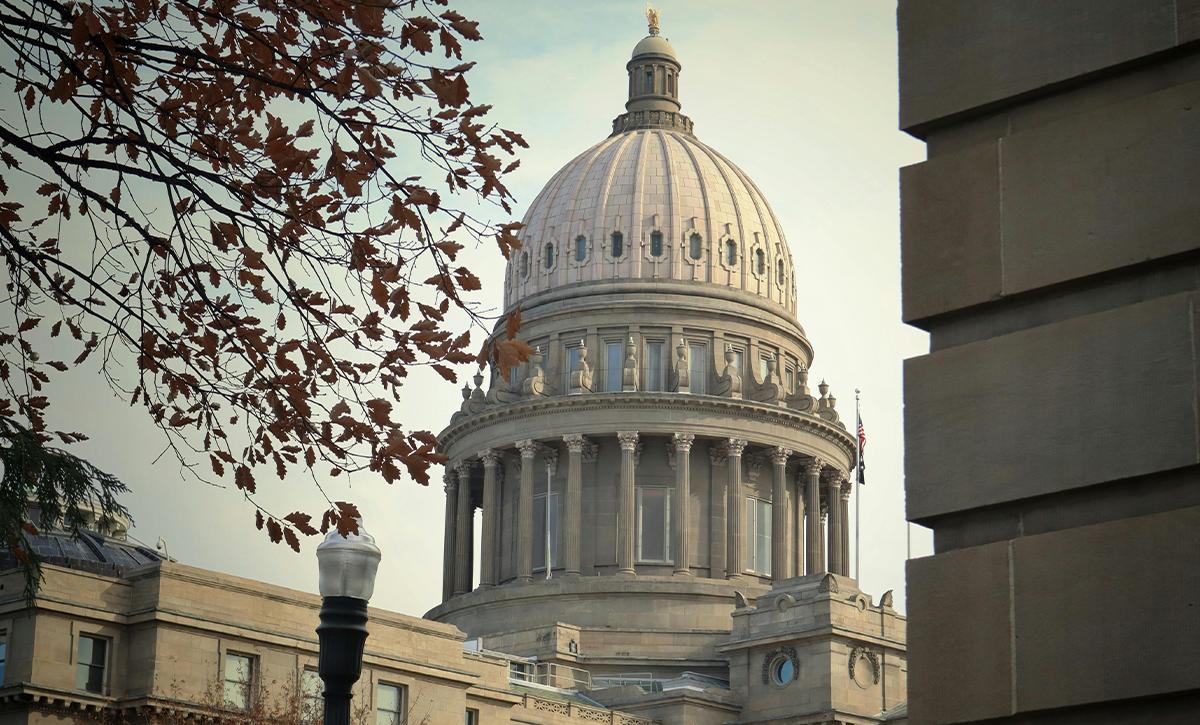 A state legislature capitol dome