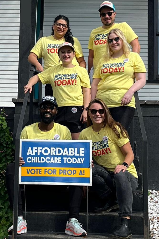 Our staff out in the field campaigning