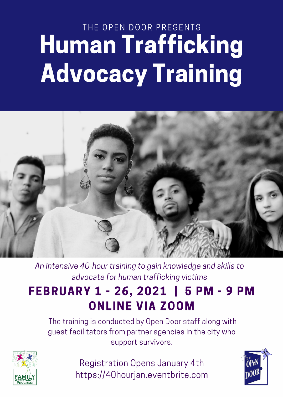 poster for human trafficking advocacy training