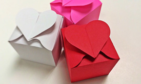 heart origami gift box