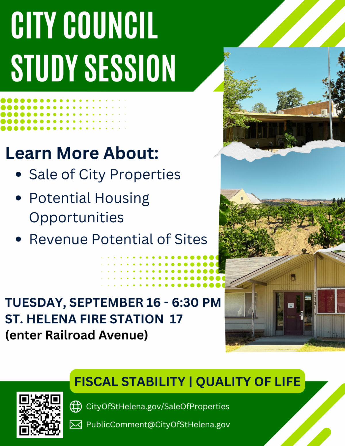 City Council Study Session: Sale of City Properties | September 11, 2025