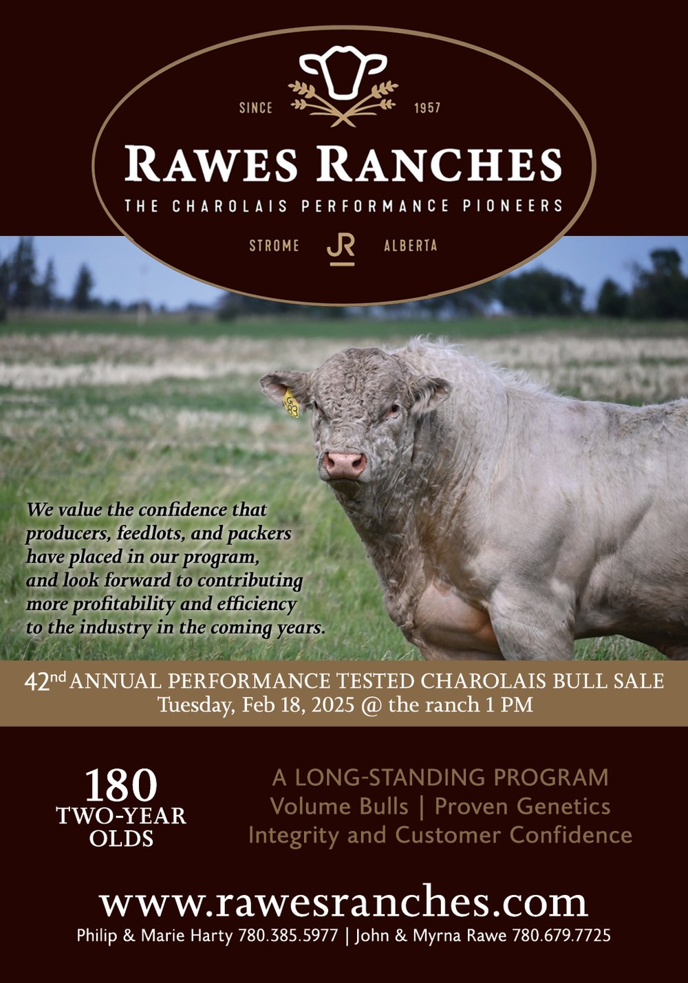 Rawes Ranches Charolais Bull Sale