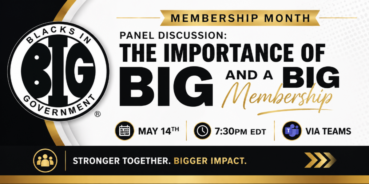 Invitation: Panel Discussion: The Importance of BIG and a BIG Membership