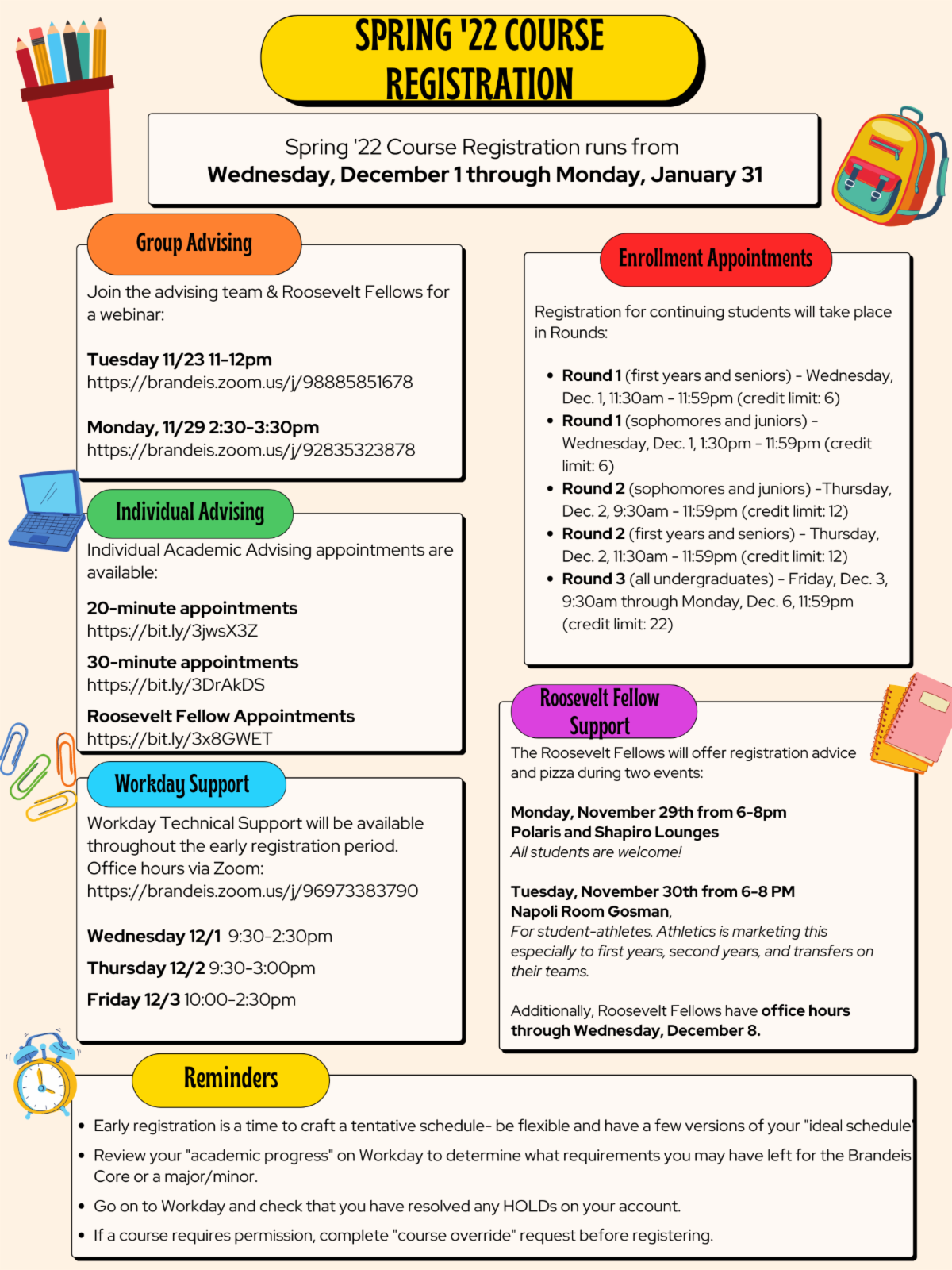 All Things Spring '22 Registration, Sas Fellows Return, & Ca Applications Due