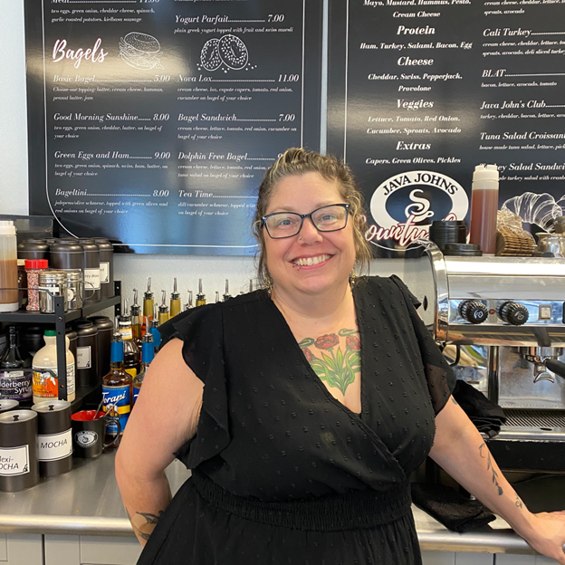 Elizabeth Raiche, owner of Java Johns County Cafe