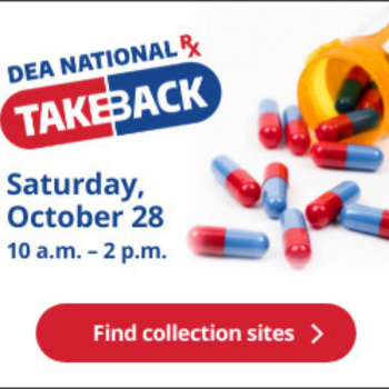 Drug Take-Back Day Oct. 28, 10 a.m.-2 p.m.