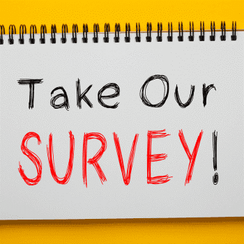 Take Our Survey graphic