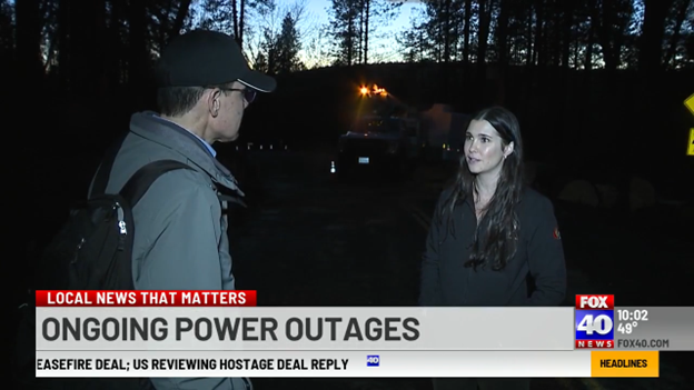 Fox 40 TV interviews Public Information Officer Taylor Wolfe