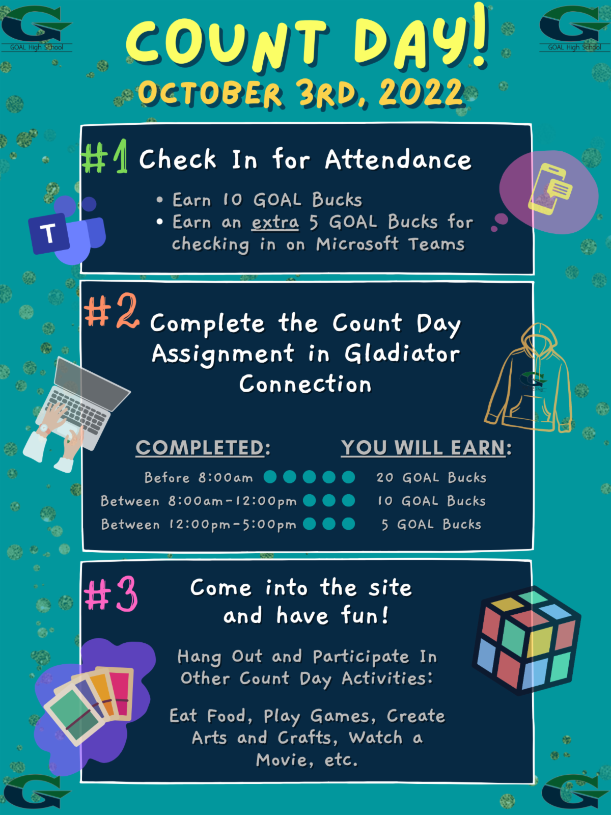 Gladiator, Count Day is Coming! GOAL HS Citadel