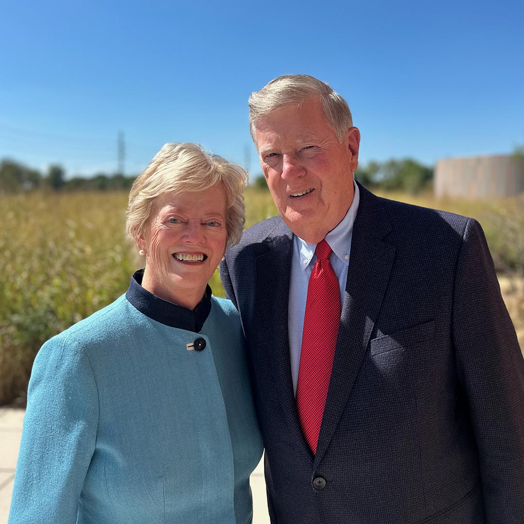 John and Ginny Rowe at the Danforth Center.