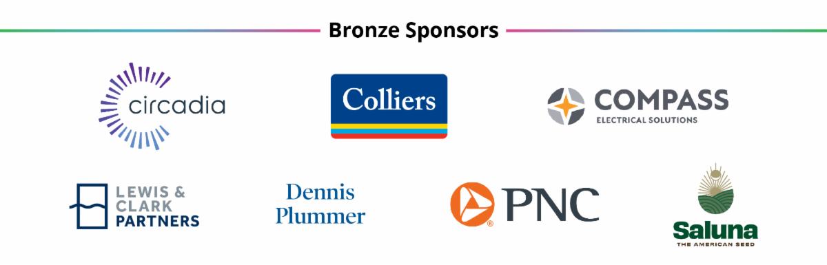 Bronze Sponsors Circadia Colliers Compass Electric Lews & Clark Partners Dennis Plummer PNC Bank Saluna