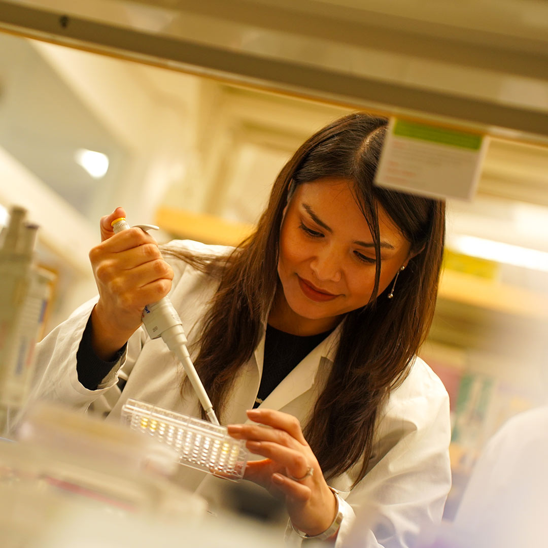 Scientist in the Pandey lab.