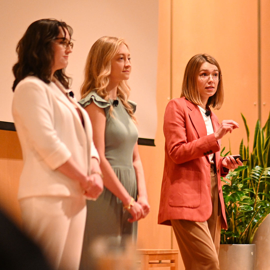 Participants on stage at Big Ideas.