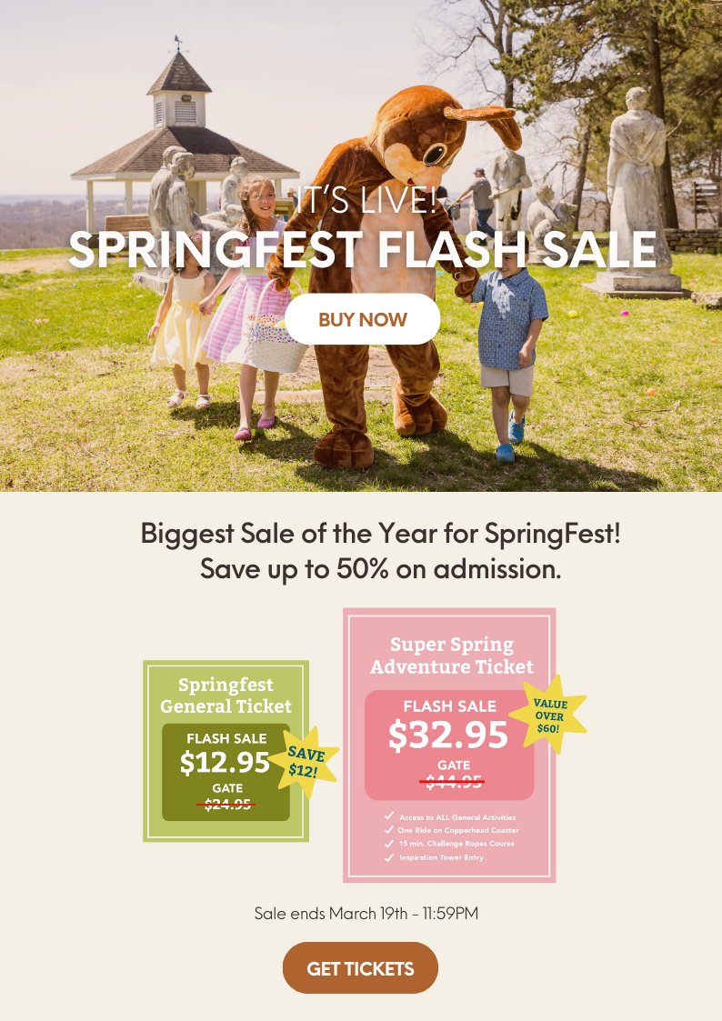 Hop to It! Limited Time: Save Big on SpringFest Family Fun! 🐰