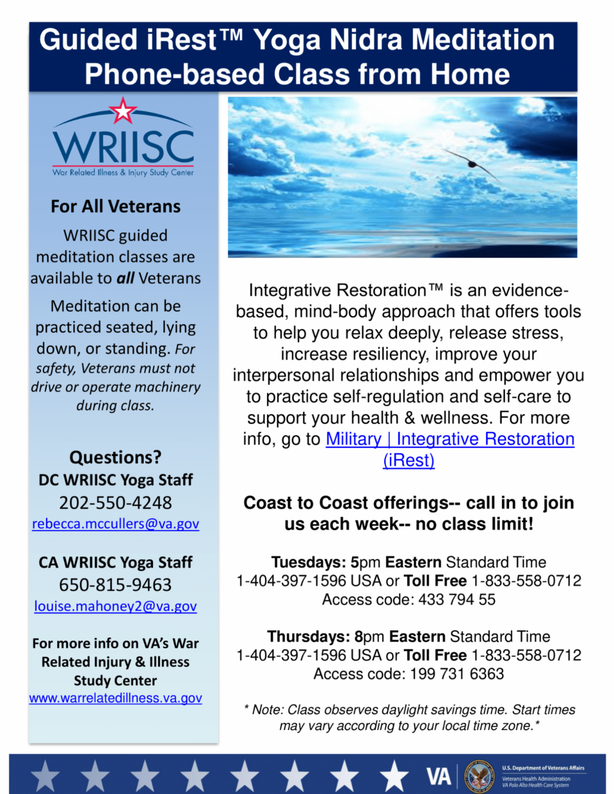 Veterans Guided iRest Yoga. 
