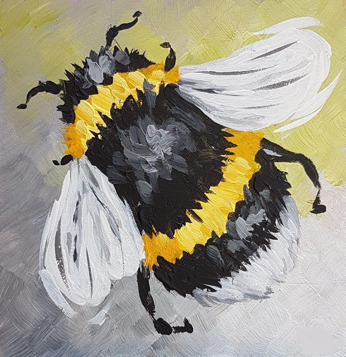 A painting of a bumblebee.