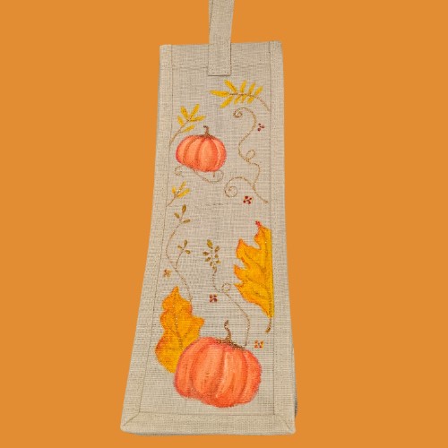 Example of fall wine tote craft project