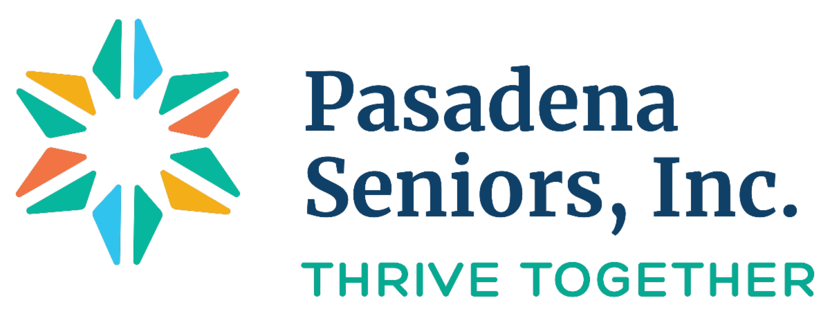 The Pasadena Seniors Incorporated logo with the tagline Thrive Together.