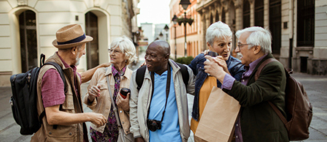 A group of Senior travelers.