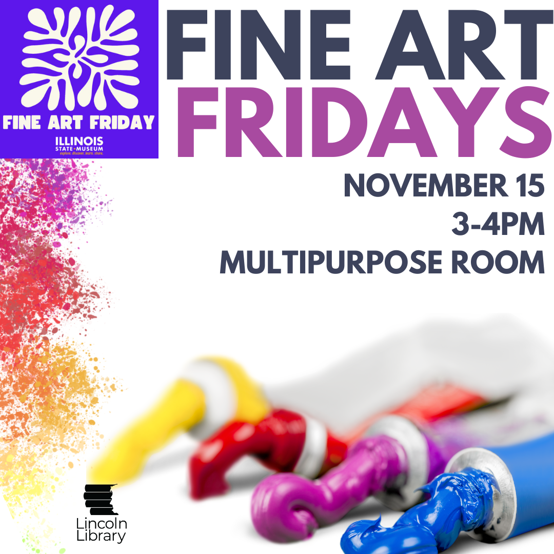 Tubes of paint with the words Fine Art Fridays 