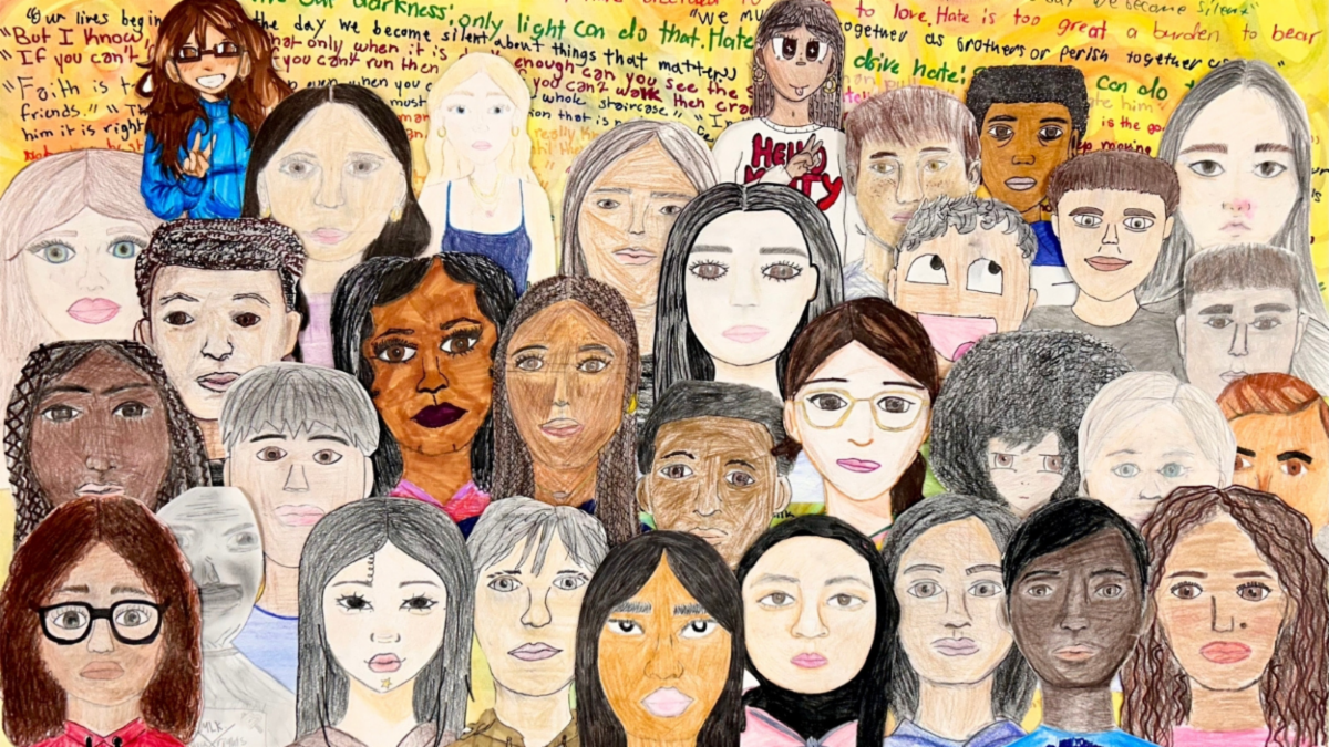 Artwork submitted by Albert Leonard Middle School for the 2026 NYS Dr. Martin Luther King, Jr. Student Art & Essay Exhibition