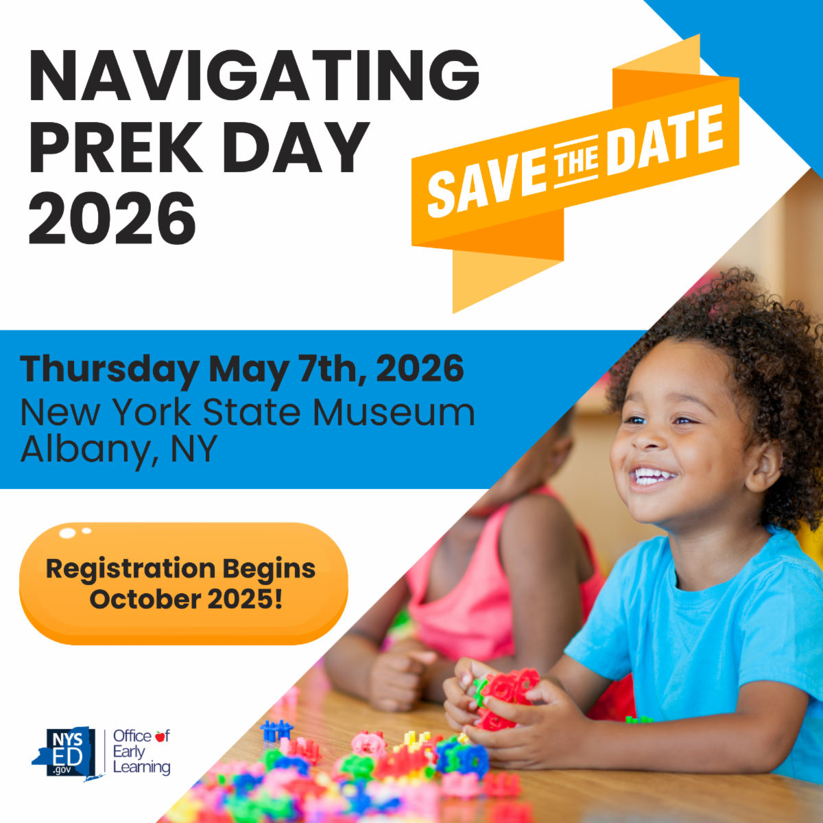 Navigating PreK Day 2026 Save the Date May 7 2026 NYS Museum Albany NY