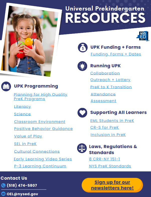 Universal Prekindergarten resources
