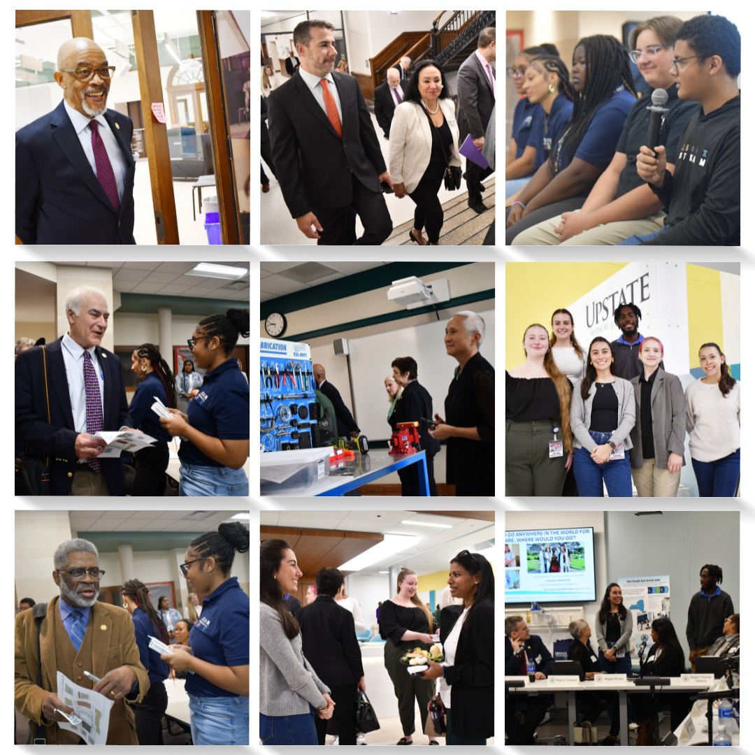 Chancellor Young and Commissioner Rosa and members of the Board of Regents and NYSED senior staff visited STEAM High School and SUNY Upstate Medical University and the Upstate Simulation Center in Syracuse