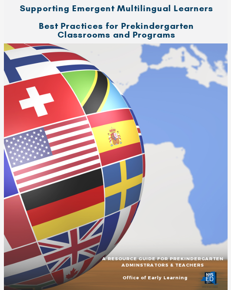 EML Resource cover page with globe and world flags